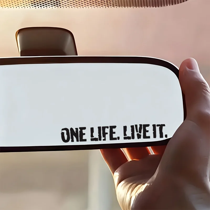 Inspirational Quote Sticker 1PC Live A Great Life Bold Letter Vinyl Decal Car Mirror Bumper Window 4WD Auto Decoration
