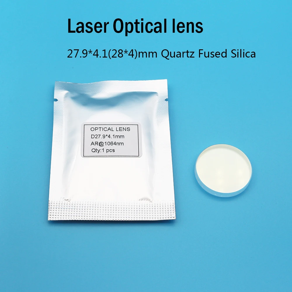 JHCHMX Laser Optical Lens/Glass 28*4/27.9*4.1mm 1064nm Quartz Fused Silica For Raytools Bodor Fiber Laser Cutting Machine