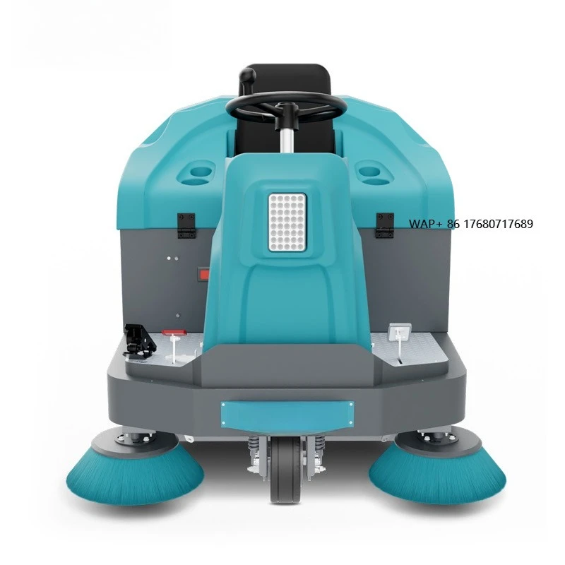 

S5 Large Battery-Powered Ride-On Floor Sweeper High High Coverage 1550mm Cleaning Width 100L Water Tank Warehouses Parks
