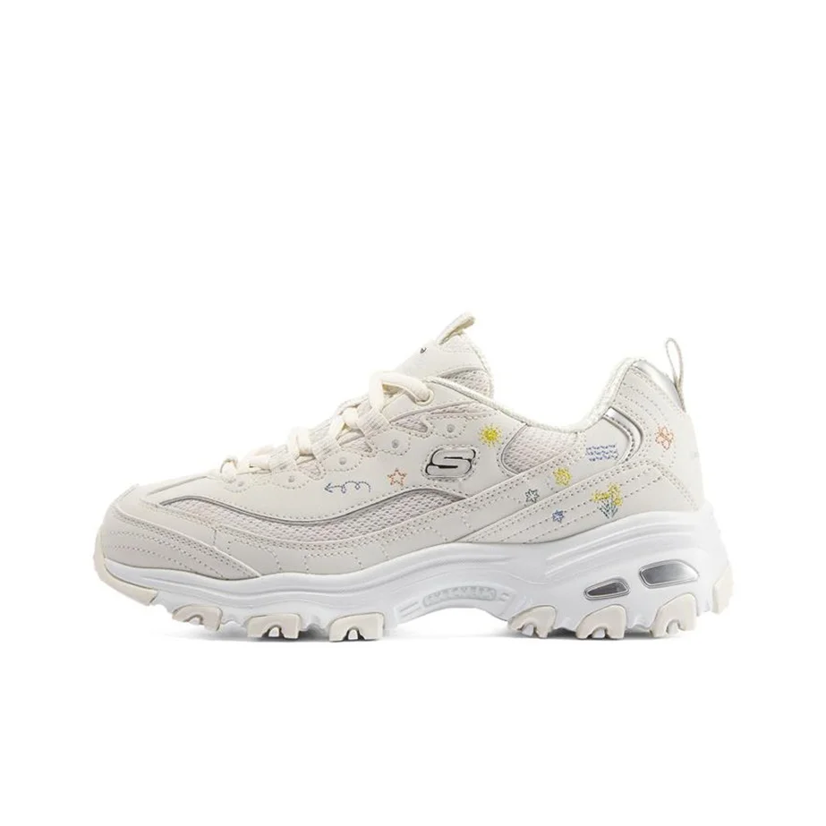 Skechers D'Lites 1.0 Chunky Sneakers Women's Low Top Ivory 896155-OFWT