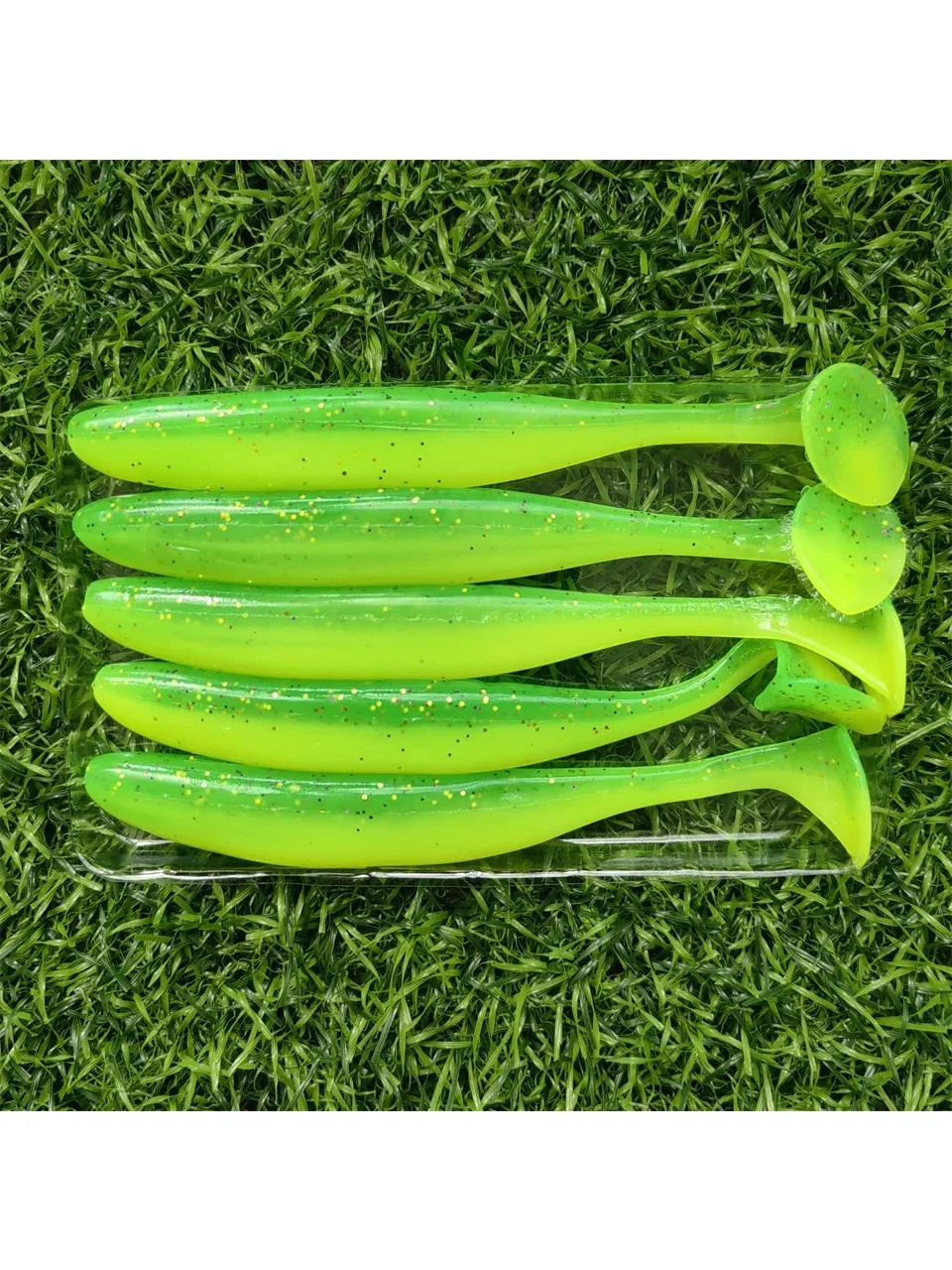 MUKUN 5 Stück 12 cm 8,5 g T-Tail Swimbait Weicher Silikon-Wurmköder Künstlicher Köder Wobbler für Meeres- und Süßwasser-Angelausrüstung