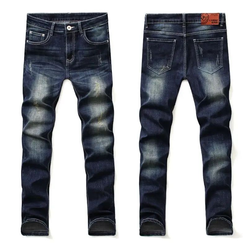 High Quality 2025 New Stretch Jeans Men's Teen Casual Pants Men's Korean Slim-fitting Small Feet Trousers Jeans Man Pants