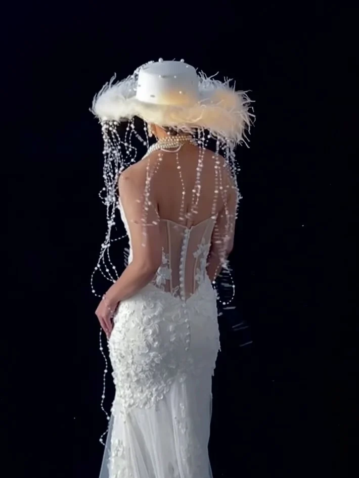 elegant-vintage-tassel-hat-bridal-accessory-street-style-show-model-luxury-lady's-gift-hat-for-wedding-round-top-hat-for-men