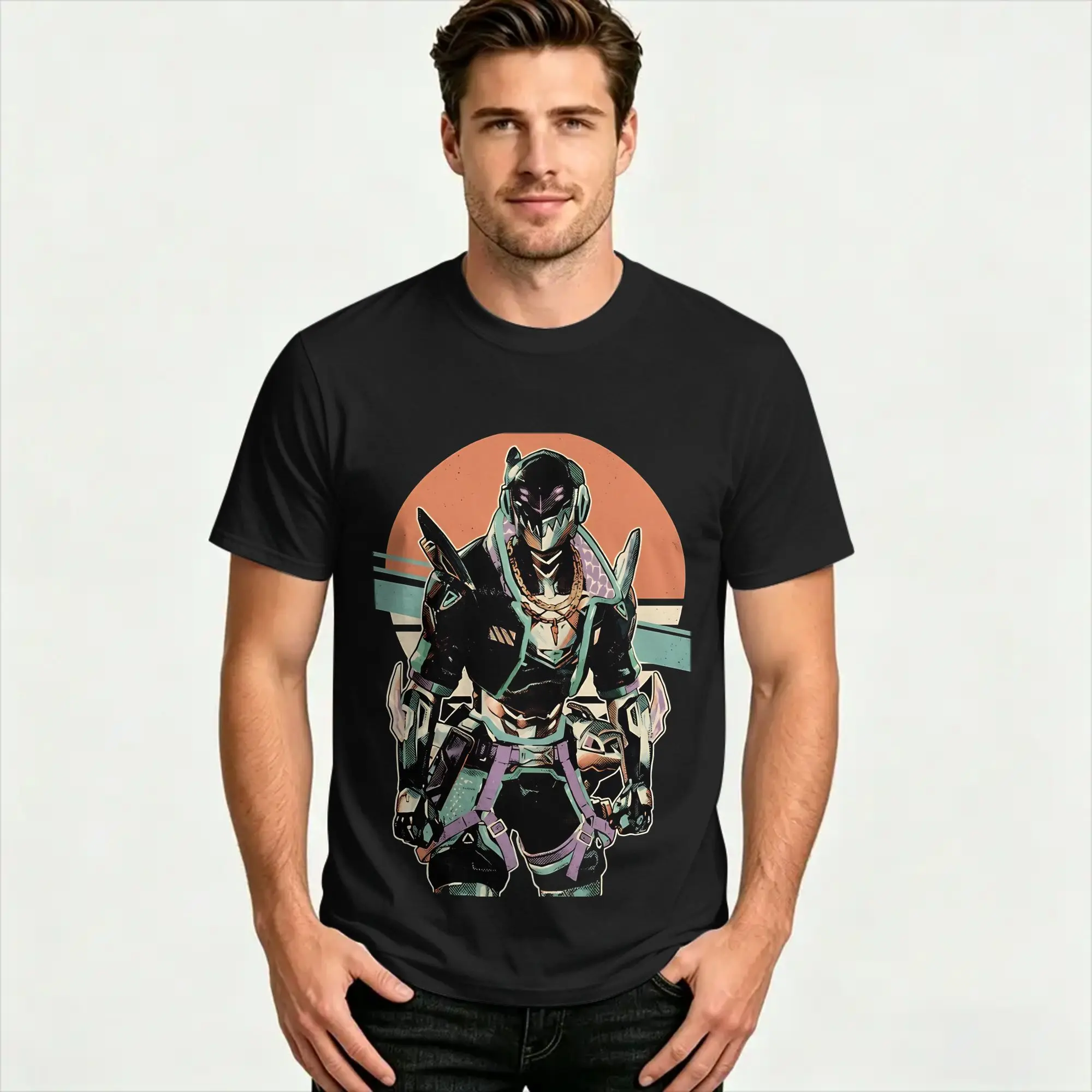 Men's Octane Apex Legends T Shirts  Cotton Tops Beach Y2K Retro Short Sleeve T Shirt O-Neck Harajuku Casual Tshirt
