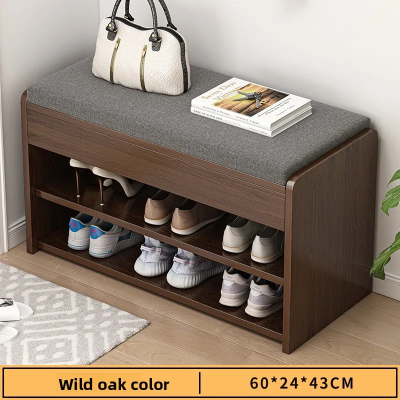 Shoe changing stool household simple multi-layer indoor soft bag can sit on shoe stool storage rack small door shoe cabinet image 6