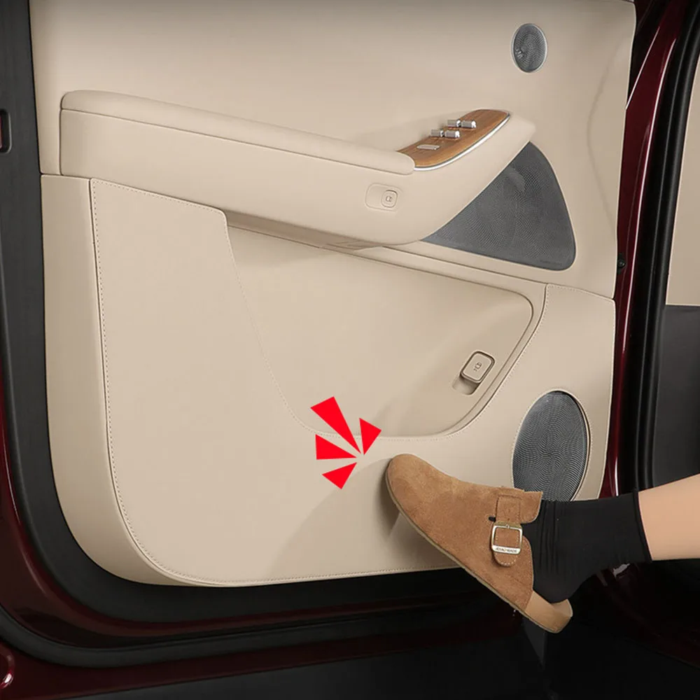 

Комплект из 4 накладок на двери автомобиля от царапин, для тюнинга салона, для нового AITO M7 2026, оригинальный цвет, утолщенная кожаная защита от царапин