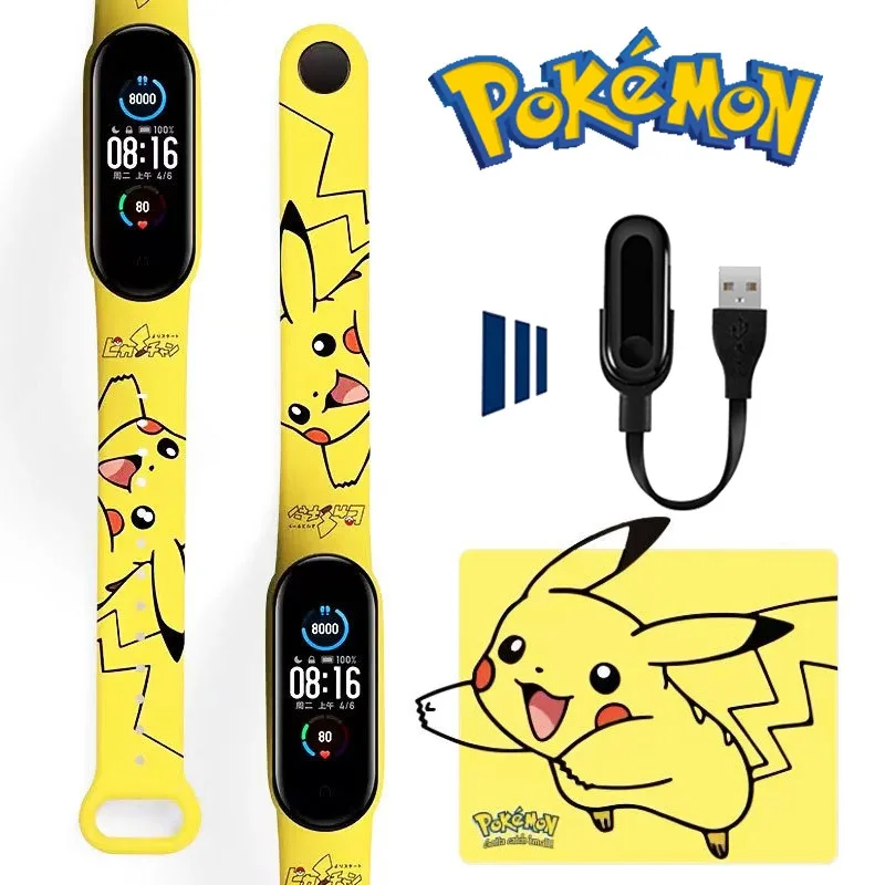 Pokemon Children's Digital Watch Pikachu Kids Watch Sports Wristband Bracelet Touch Smart LED Waterproof Watch Decoration Gifts