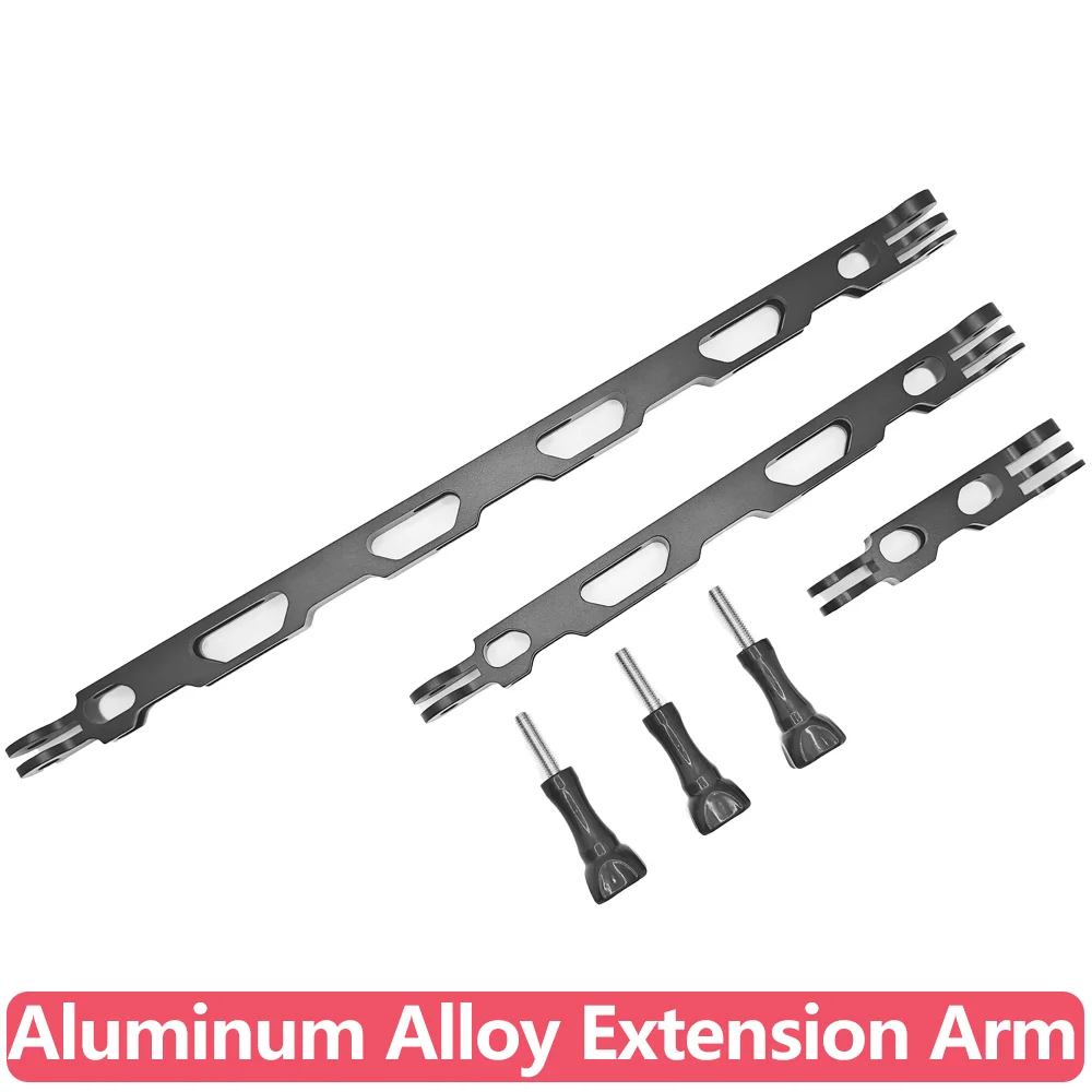 Aluminum Alloy Extension Arm Metal Mount For GoPro Hero 13 12 11 10 9 8 Insta360 SJCAM AKASO DJI Osmo Action 6 5 PRO 4 3 Camera