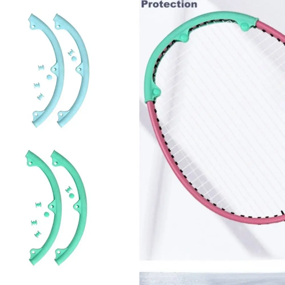 

2pcs Anti-collision Badminton Racket Head Cover Anti-break Silicone Paddle Protection Sleeves Shock Absorption