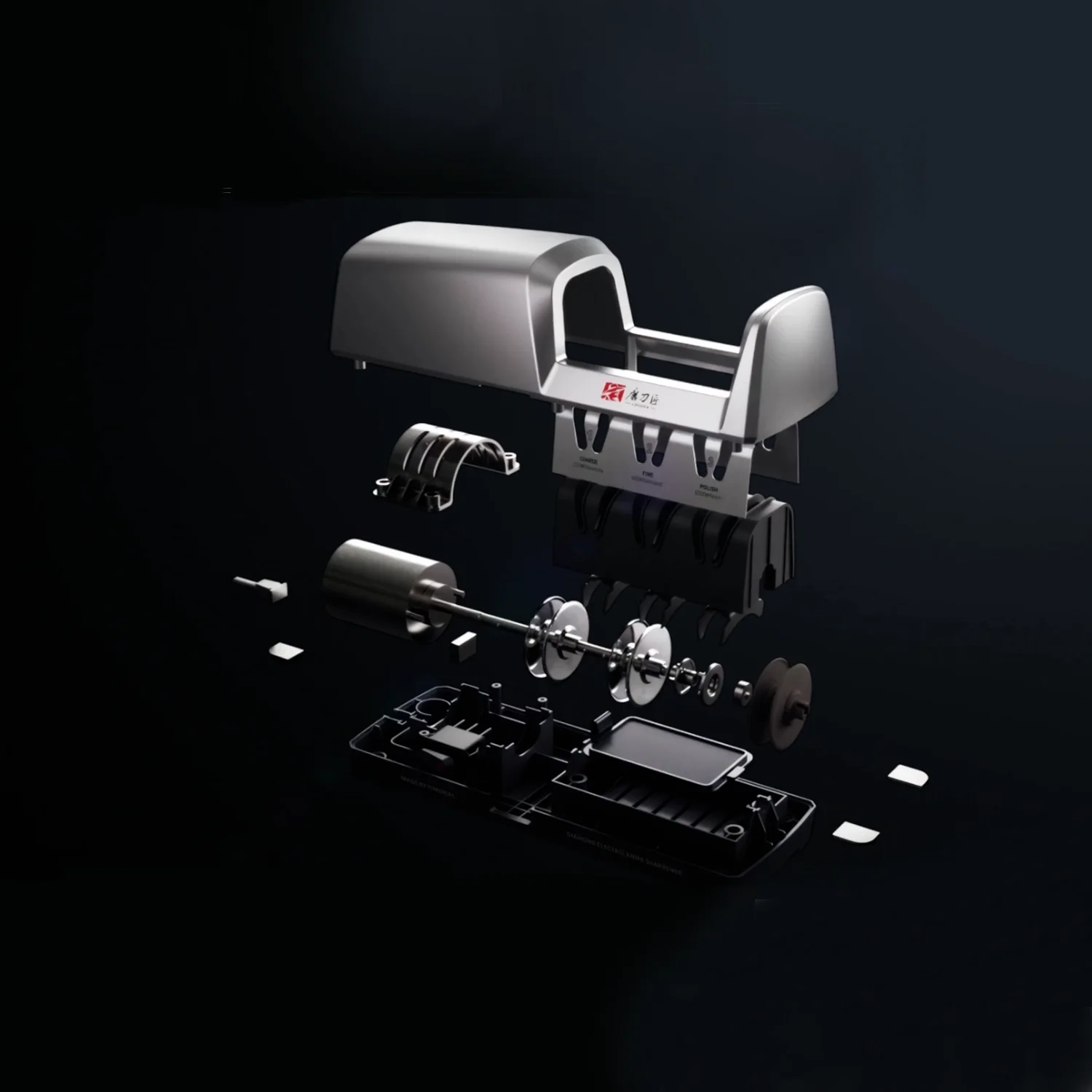 TG2302 Three-Stage Electric Kitchen Knife Sharpener 15° Professional Angle Sharpening, Restoring, and Polishing Suitable for All - Image 5