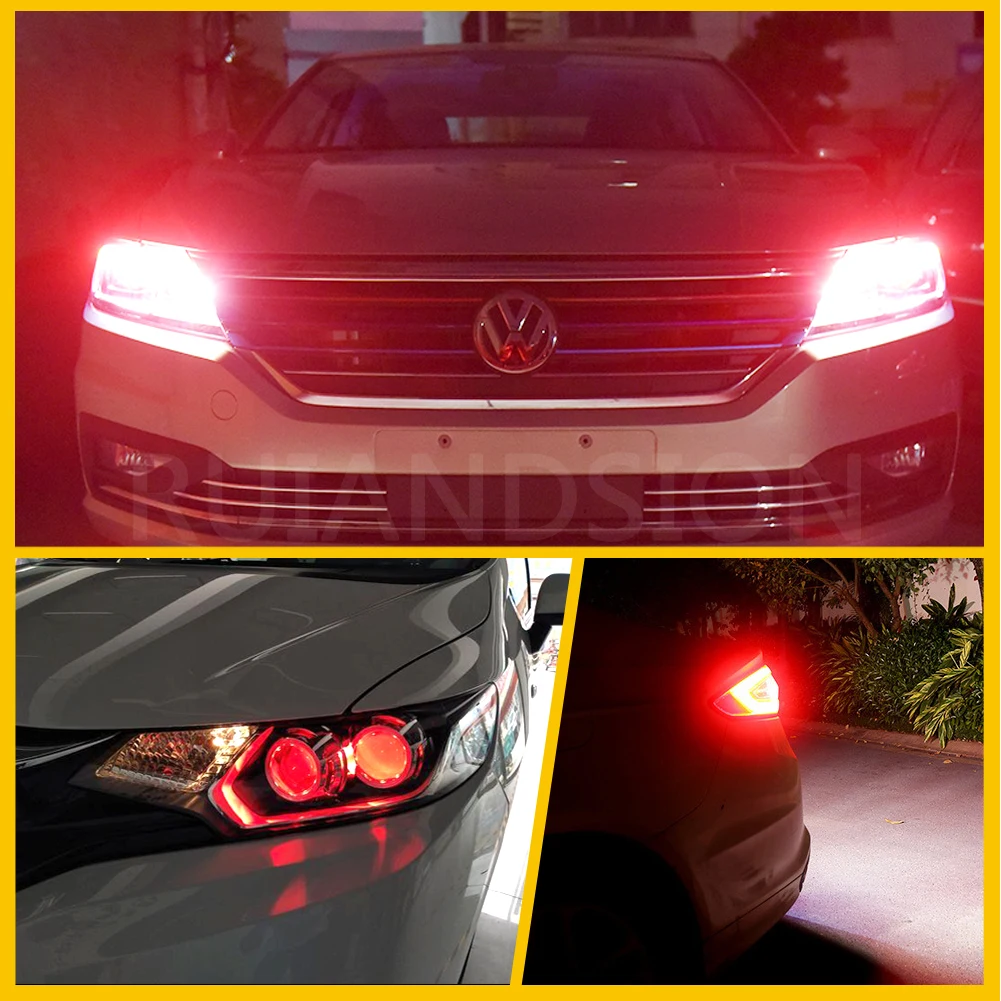 2Pcs T15 W16W Auto LED Reverse Light 921 912 CANBUS No Error White Red Amber Tail Backup Parking Turn Signal Lamp AC/DC 10-30V