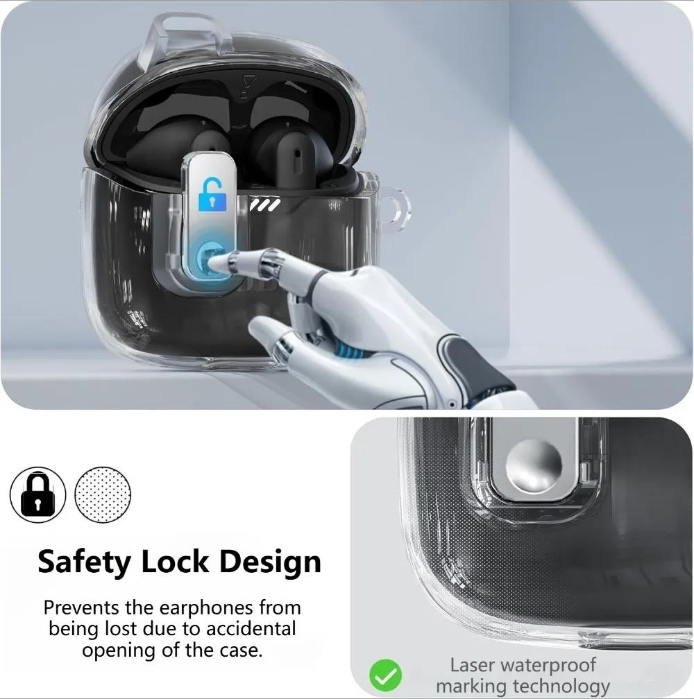 Anti-drop Protective Case with Electroplated Lock Buckle For JBL Mini Bean / TUNE FLEX - New Bluetooth Headset Cover