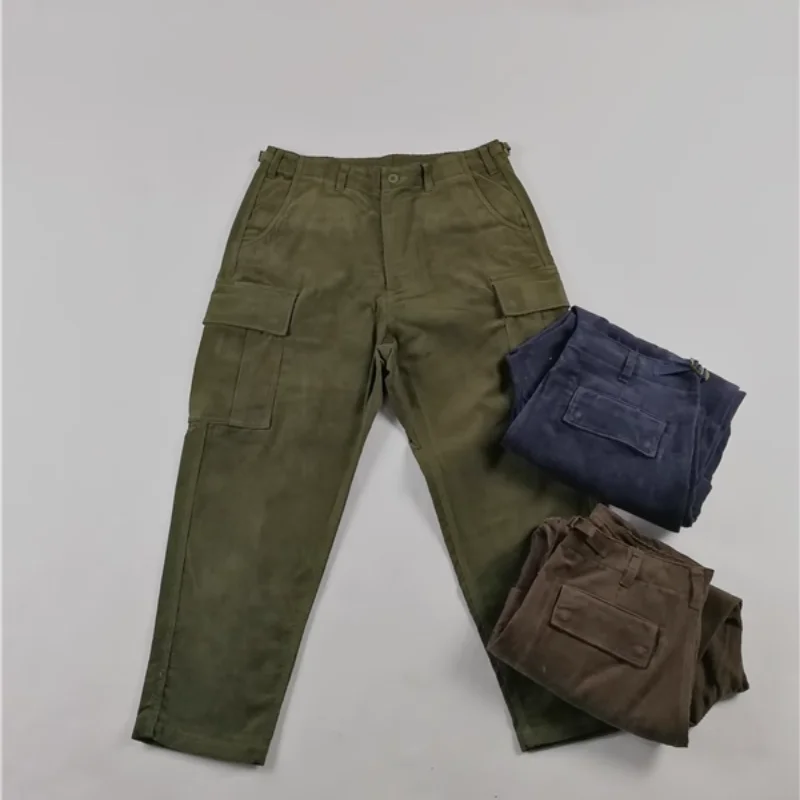 High Street Pocket Corduroy Cargo Pants Vintage Y2k Streetwear Clothing Techwear Traf Men Trousers Sweatpants Clothes