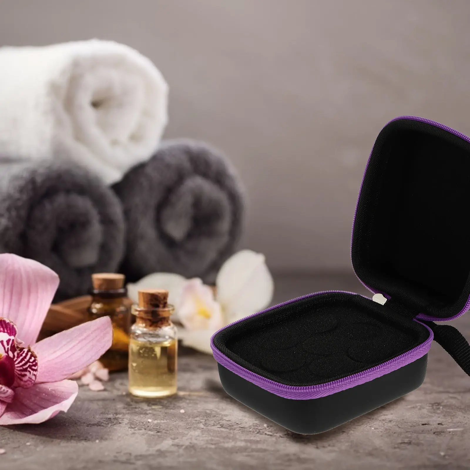 

1Pcs Essential Oil Bottle Storage Container Professional Case Holder Zipper Smooth Texture Lightweight