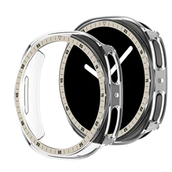 PC Case+Metal scale For Samsung galaxy watch 8 44 40mm Accessories Hollow Protective Bumper shell For galaxy watch 8 cover 44mm
