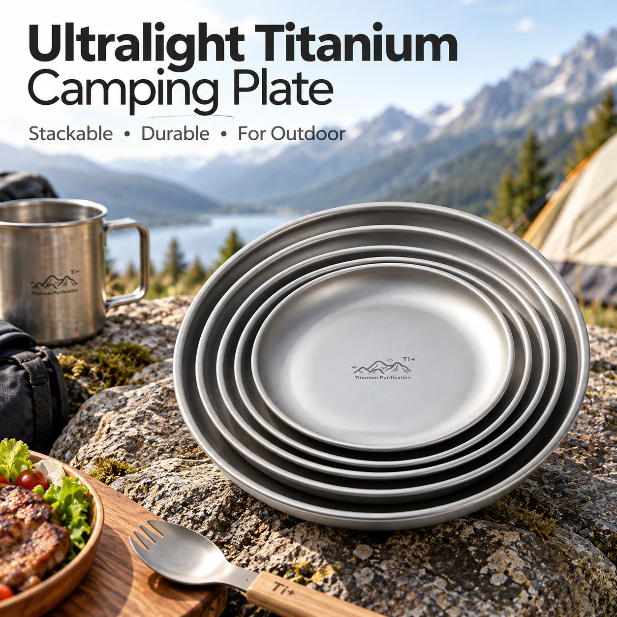 Assiette de camping en titane - Camping Cooking Disc avis et prix