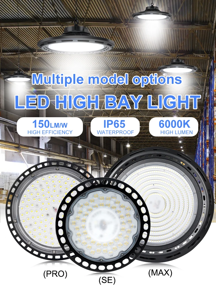 100/200/400W AC220V Super Heldere UFO LED High Bay Lamp Waterdichte Commerciële Industriële Verlichting voor Buiten Binnen Hanglamp - afbeelding 2