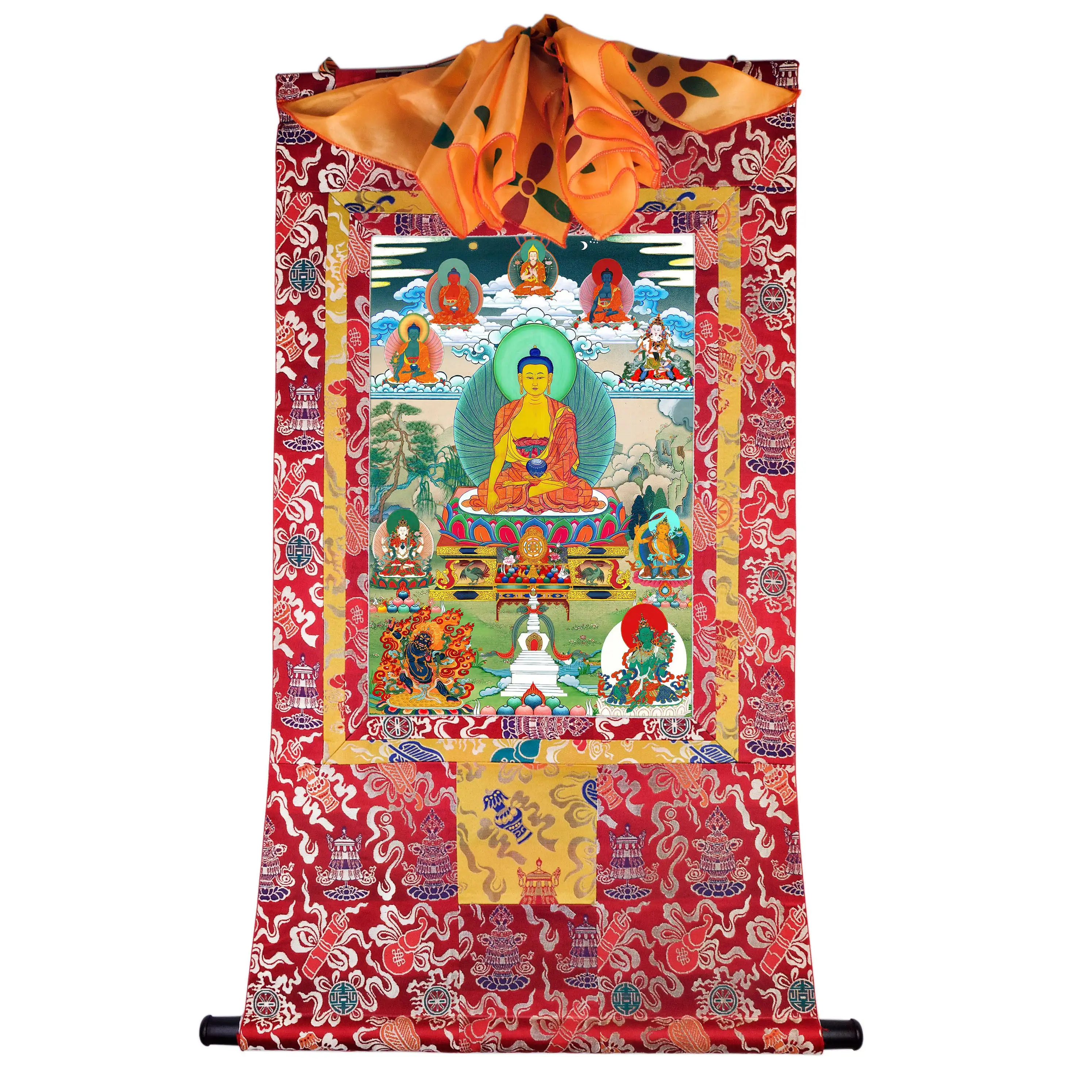 Shakyamuni Thangka,Gandhanra Tibetan Buddhist Thangka Art,Giclee Printed and Hand Framed,47