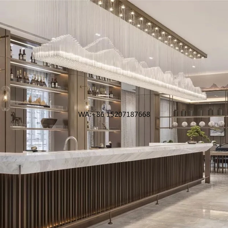 Professional Factory Custom LED Chandelier Light Luxury Crystal Design for Villa Dining Hall Hotel Nordic Style Glass Material