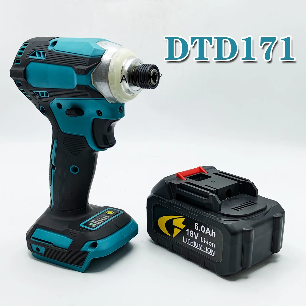 AIMJIN DTD171 Brushless Motor Impact Driver Rechargable Drill Cordless Electric Screwdriver Power Tool For Makita 18V Battery