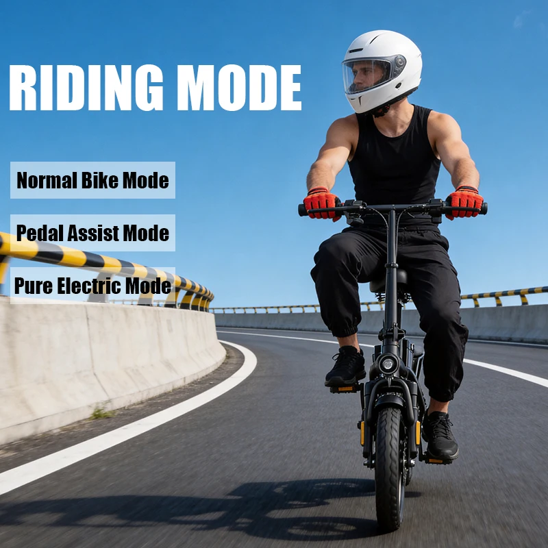 G11-14'' Foldable Commuter Ebike 500W Motor,48V Removable Battery Max 19.9MPH Disc Brake with 4 Shock Absorption Mini Electric Bicycle for Adults,College Students, Commuters & Urban Riding E-Bike image 6