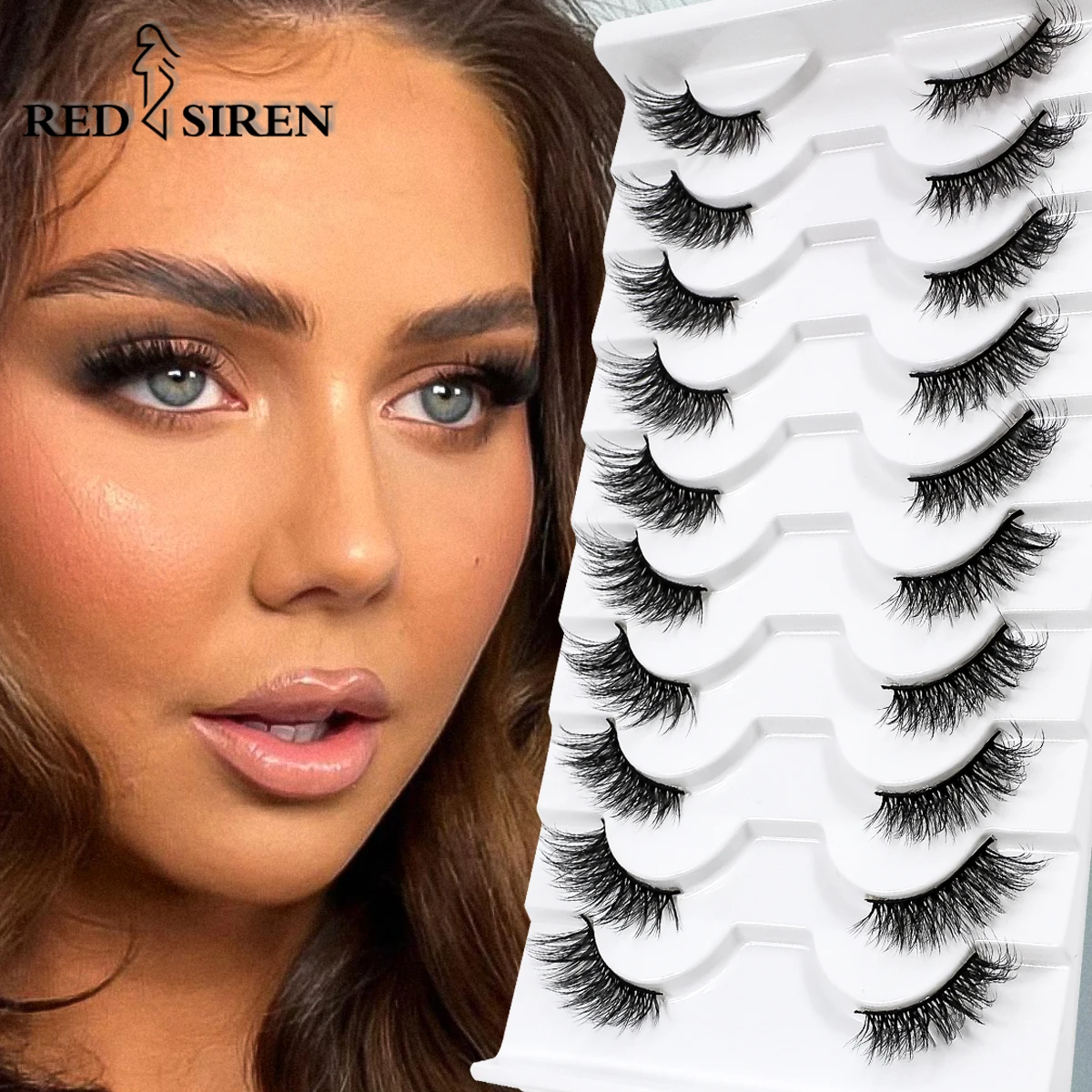 10 Pairs Half Lashes Free Shipping Fluffy Wispy Natural False Eyelashes Cheap Makeup Cat Eye Eyelashes