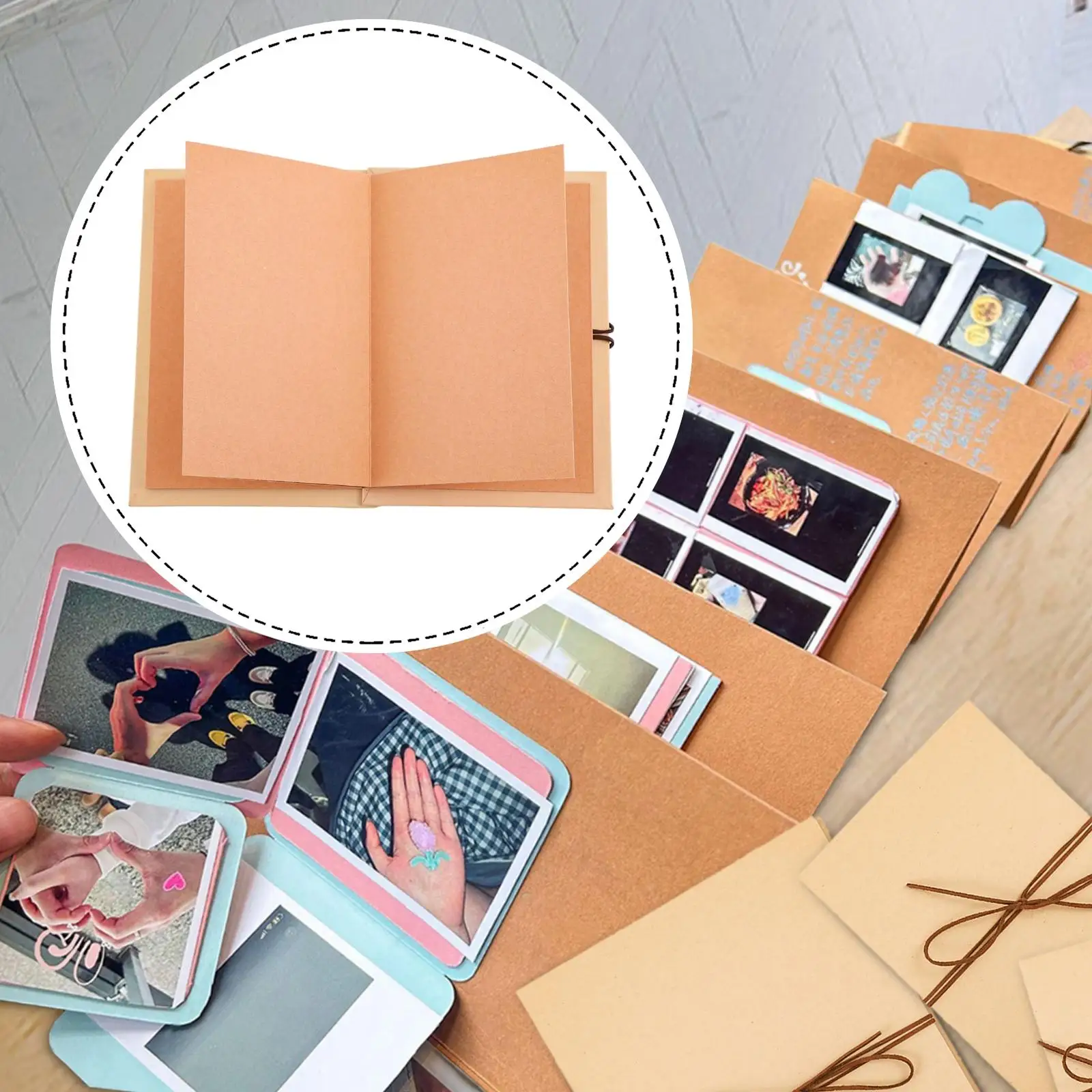 Accordion Scrapbook Album Travel Journals DIY Travel Memory Book for Anniversary