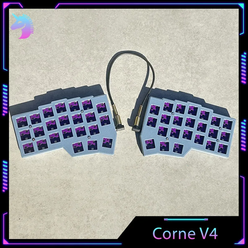 Corne V4 Split Keyboard Rp2040 Split Keyboard Kits Support Qmk/Vial With 3.5mm Audio Line Rgb Hot Swap Customized Pc Accessories