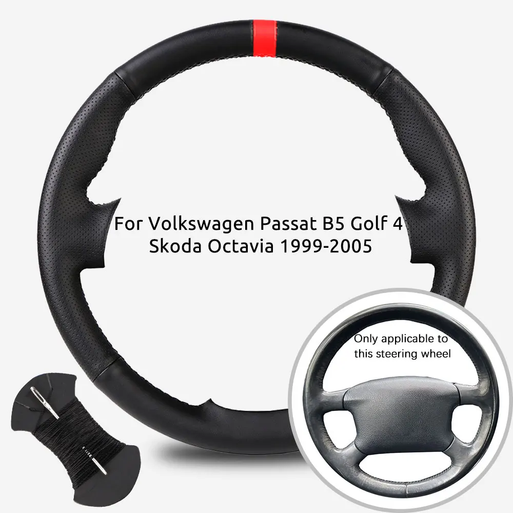 

Microfiber Leather Car Steering Wheel Cover For Volkswagen Passat B5 Golf 4 Skoda Octavia 1999-2005 Steering Wheel Wrap Case