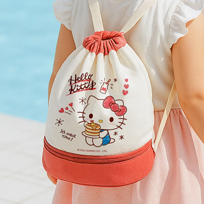 Sanrio saco de natação de armazenamento periférico para meninos e meninas grande capacidade ao ar livre saco à prova dwaterproof água mochila esportes saco especial