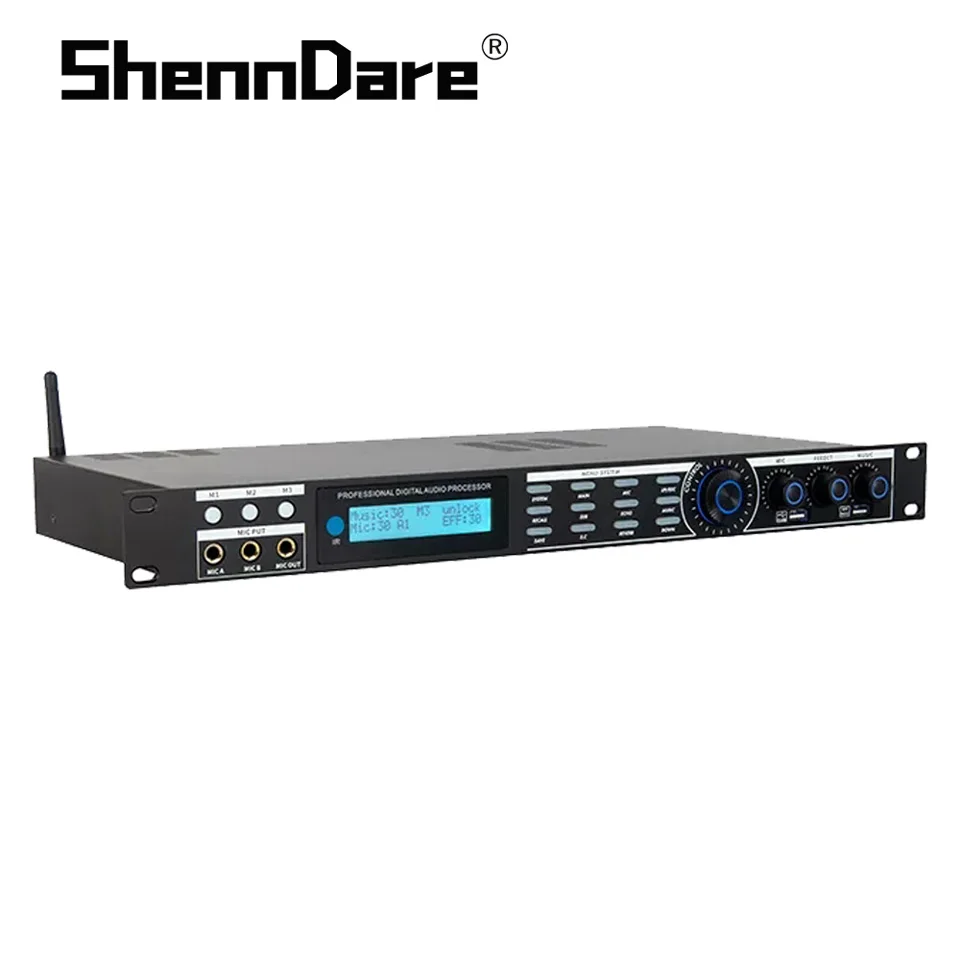 AP-800 DSP Professional Digital Audio Processo Pre-effects KTV  Echo Effec System DJ Mixer Processing Controller Anti-Whistling