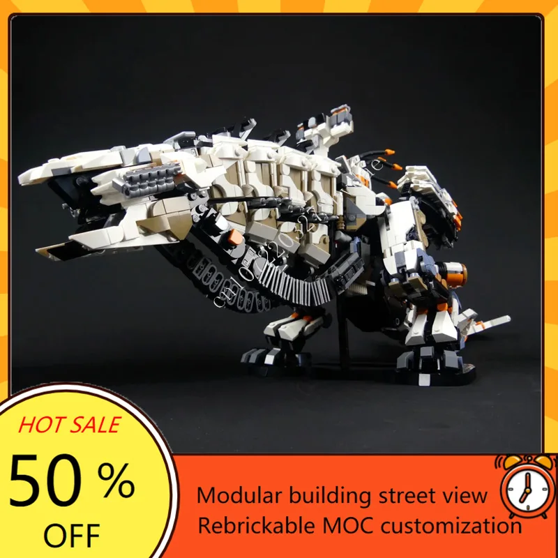 Thunderjaw-Minifig Scale Space War Weapon MOC SpaceShip Battle Model Building Block Architecture DIY Education Assembly Toy Gift