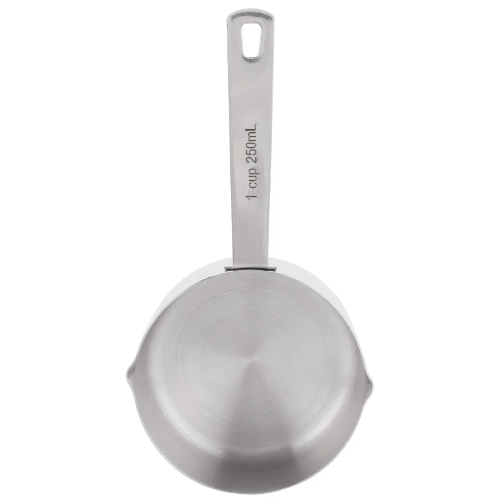 Stainless Steel Measuring Cup Small Mouth Design with Handle Measuring Scoop Dual Pour Mouth Professional Baking Dosing Spoon