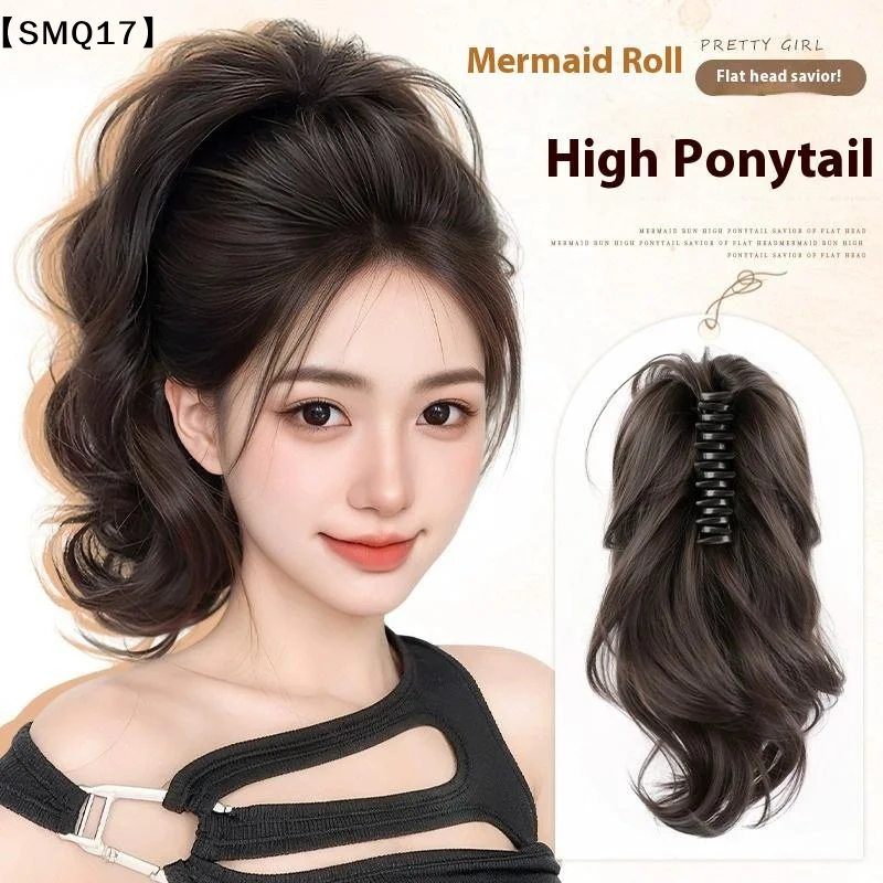 Synthetic Ponytail Claw Clip Fluffy Curly Hair Extensions Ladies Ponytail Hair Clip Party Daily Wear DIY Accessories【SMQ】