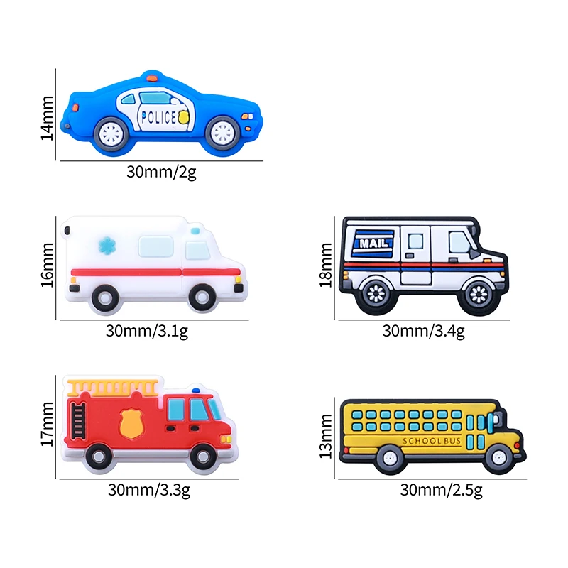 20pcs New Silicone Focal Beads Car Baby Beads Teething Chew Toys DIY Pacifier Chain Jewelry Bracelet Pens Accessories Wholesale