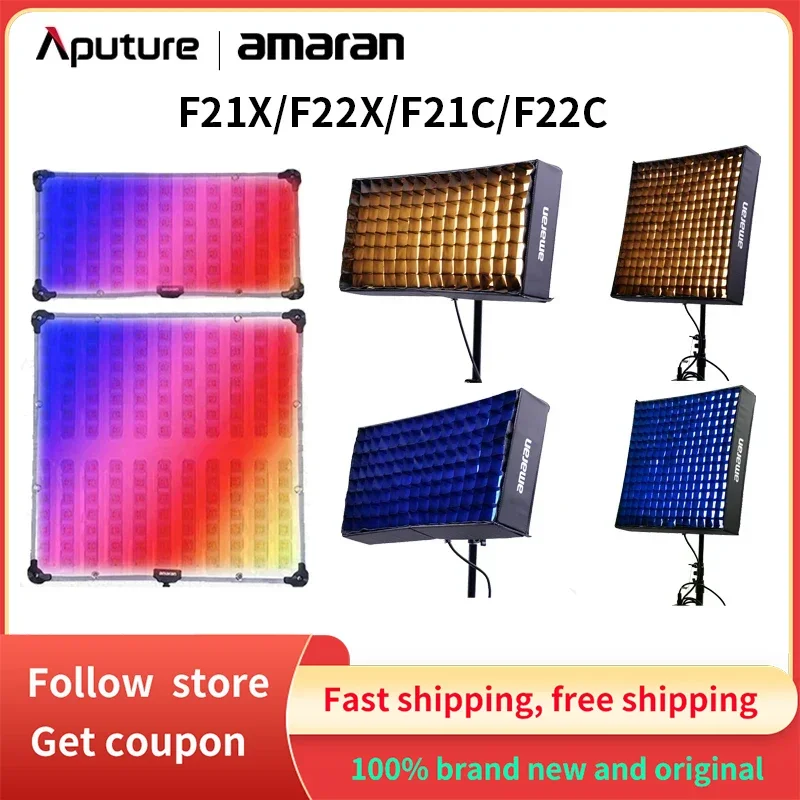 

Aputure Amaran F21C/F21X/F22C/F22X RGBWW Flexible Light LED Full Color Video Light Studio Lamp APP Control with Grid Softbox