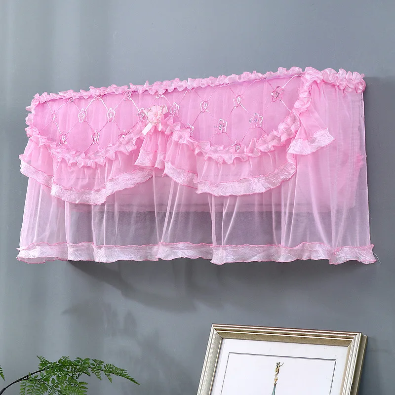 Lace Princess Wind Wall-mounted Air Conditioner Cover For Gree Haier Hanging AC Machine Dust Covers Home Bedroom Decoration