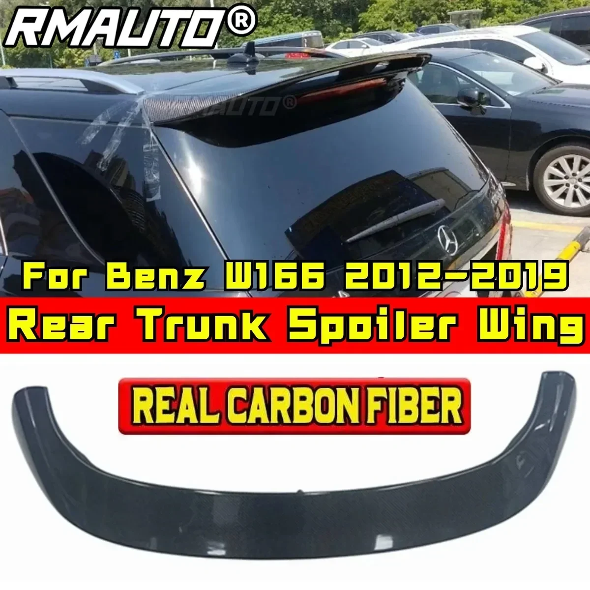 For Mercedes-Benz GLE ML-Class W166 GLE350 400 ML350 ML400 2012-2019 Rear Wing Body Kit Car Rear Roof Spoiler Car Accessories