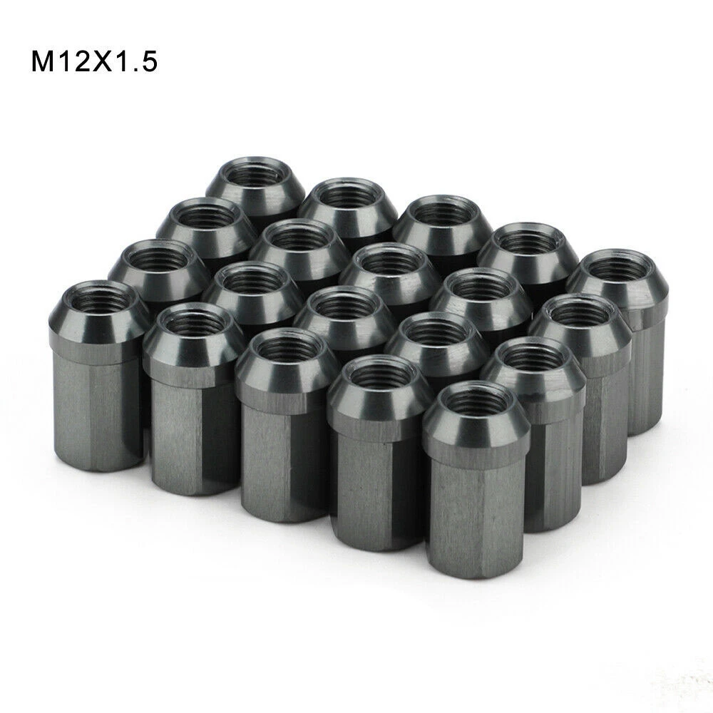 Écrous de roue m12x1, 5 boulons de roue en aluminium 1,5x17mm 7075-t6 titan 20St