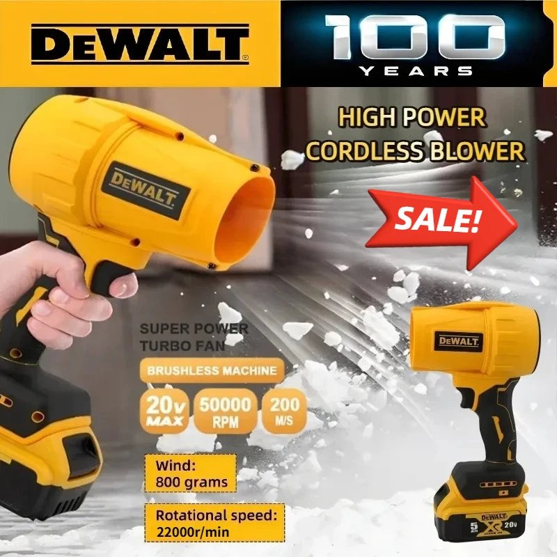 

Бесщеточный аккумуляторный турбовентилятор Dewalt 22 000 об/мин, ручной мощный вентилятор-сушилка, перезаряжаемый инструмент для сдувания пыли, для аккумуляторов Dewalt