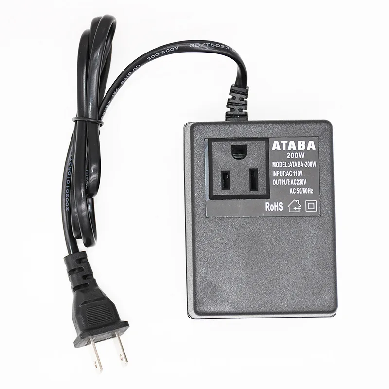 Imagem -05 - Conversor Inversor 220v a 110v Transformador Step Down Transformador Conversor de Tensão Adaptador de Alimentação Viagem ue Eua Plug 200w