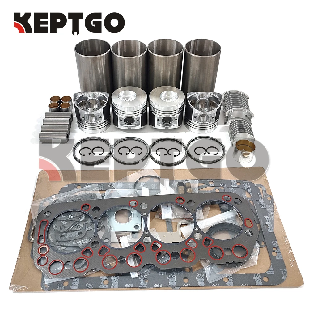 K4N Overhaul Rebuild Kit For Mitsubishi Engine Cat 305CR Kobelco SK045 Excavator Liner Bearing Gasket Kit （Direct Injection）