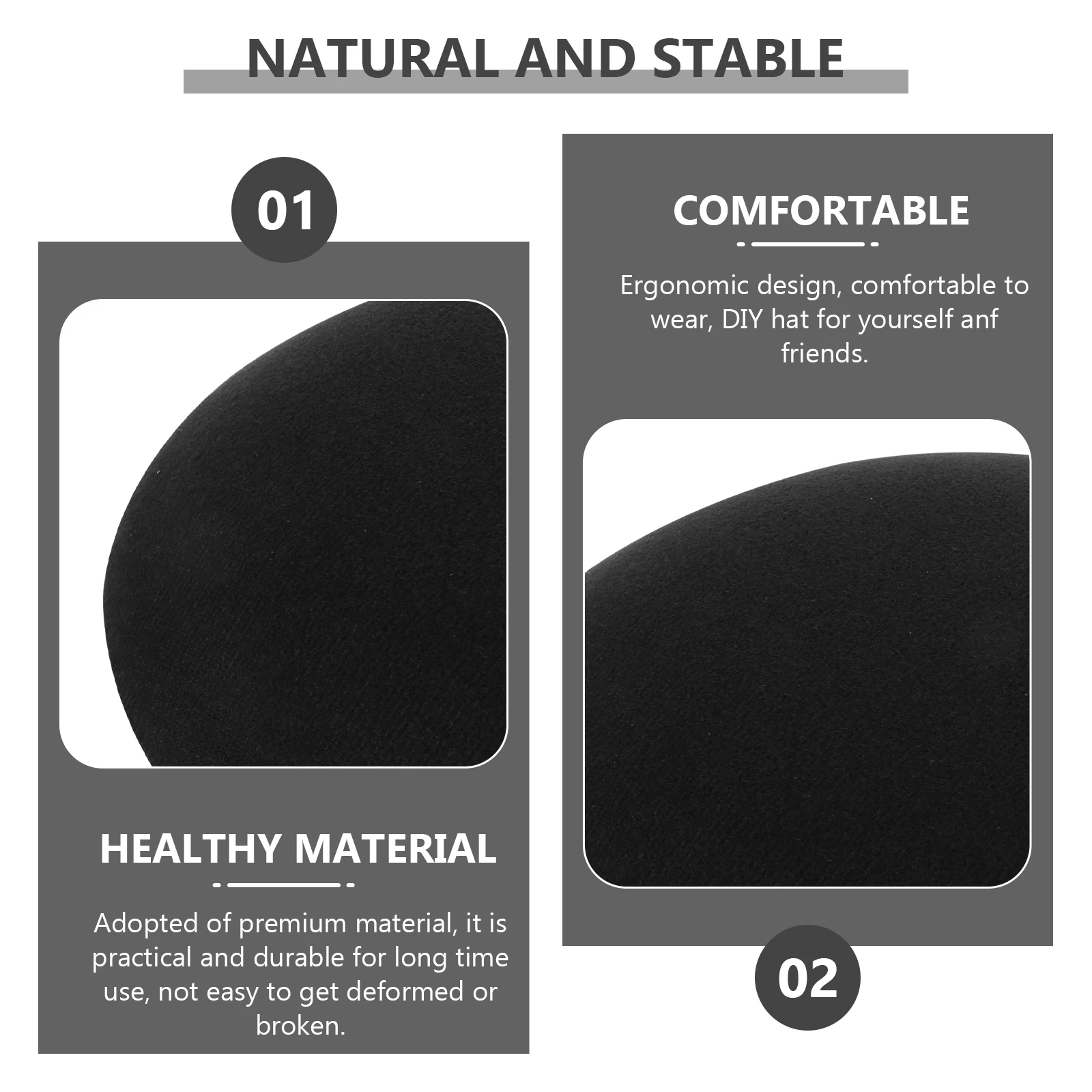 

2 Pcs Supply Fascinator Base Women Round Hair Accessories Base For Headdress Making Hat Making Supply Black Color Lightweight