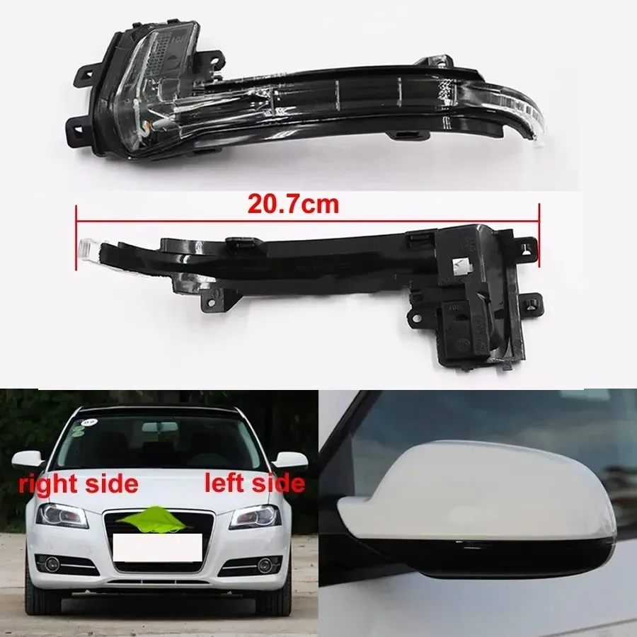 

For Audi A3 2010 2011 2012 2013 Replacement Car Turn Signal Light Rear View Mirrors Lamp Side Mirror Rearview Indicator