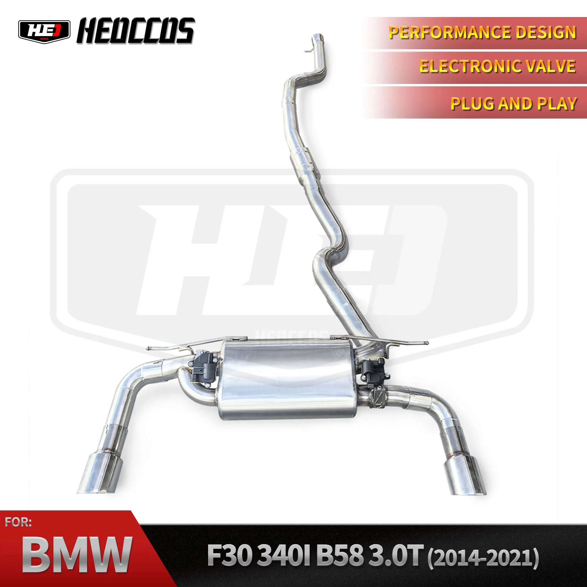 HEO Valvetronic Sport Exhaust for BMW F30 340i B58 3.0T 2014-2021 Catback Muffler Fast Ship