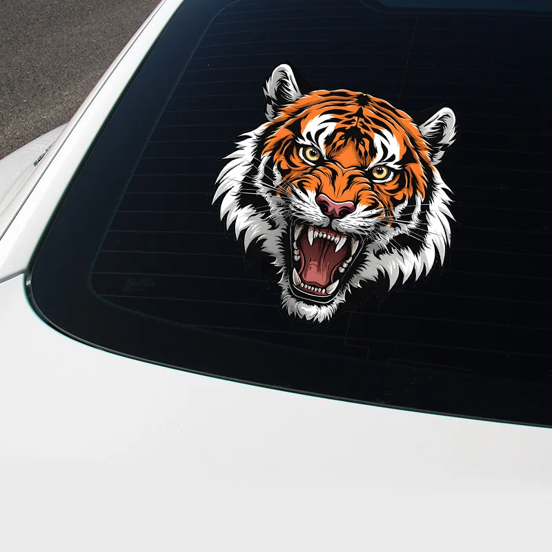

10-30cm Car Stickers Blue White Tiger Style Totem Motorcycle Fuel Tank Decals Car Window Bumper Windshield Vehicle Accessories