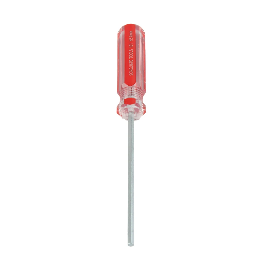 Secara akurat terkunci obeng segi enam peralatan tangan baja 1Pc warna Bar Batch furnitur Model magnetik perak + merah mainan 1.5mm-6.0mm