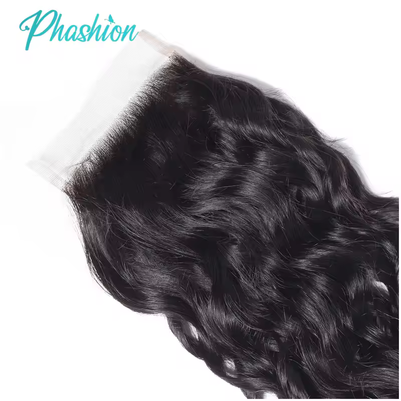 Phashion Water Wave 13x4 Lace Frontal Transparent Swiss 4×4 Closure Pre Plucked Ear to Ear Brazilian Human Hair For Black Women - Image 5