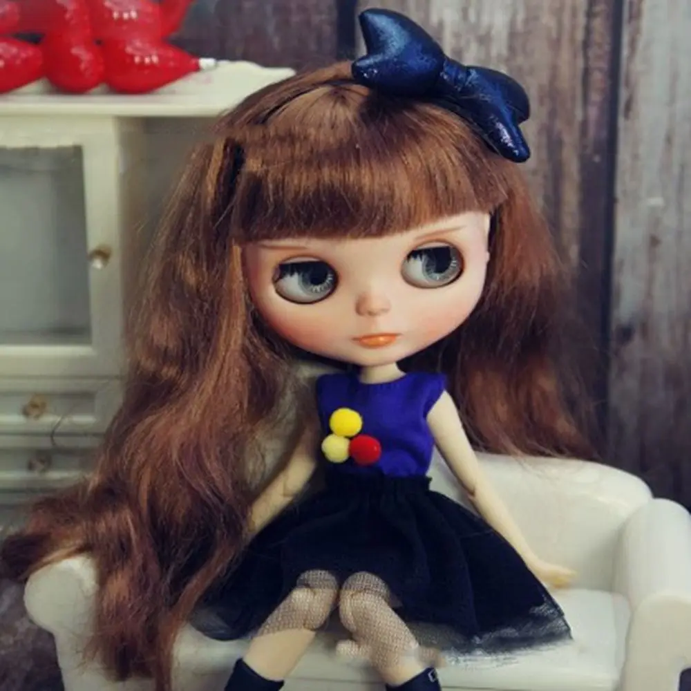 Moda elegante calças jeans mini diy acessórios camiseta saia de fio bonito vestidos simples hoodies para azone19 icy dss bonecas