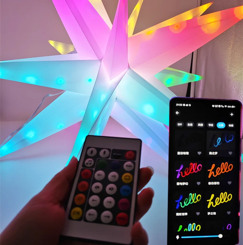 Explosive Starburst Night Light Bluetooth APP Control RGB Christmas Decoration Lamp Light Outdoor Waterproof  for Tree,Garden